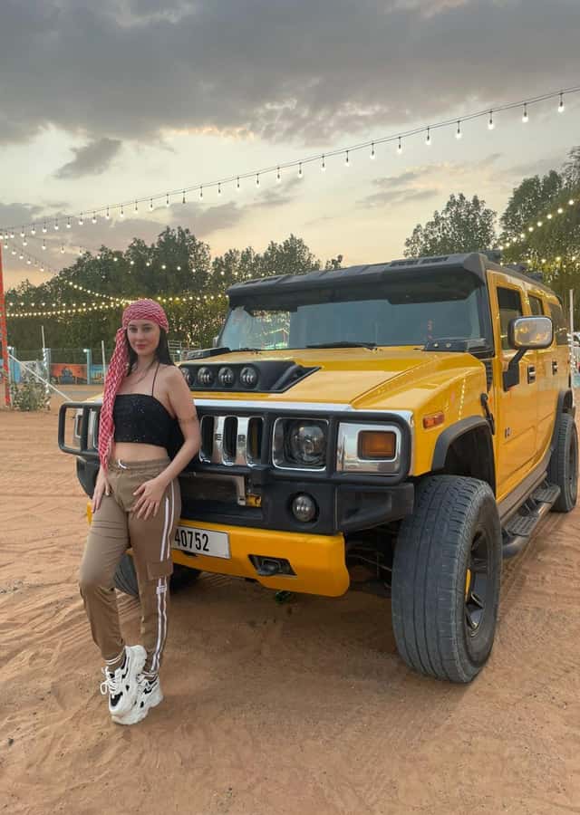 Dubai Hummer Safari Adventure & Traditional Dress Photoshoot - Fire, Tanura, and belly-dance performances