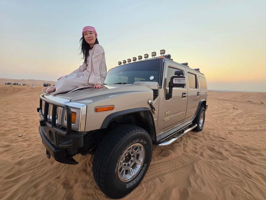 Dubai Hummer Safari Adventure & Traditional Dress Photoshoot - What $216 per person really buys