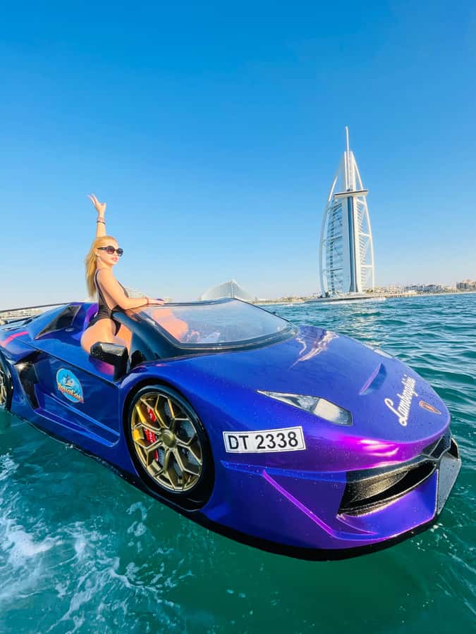 Dubai: Jet car at Burj Al Arab with photos and videos - Riding toward the Burj Al Arab