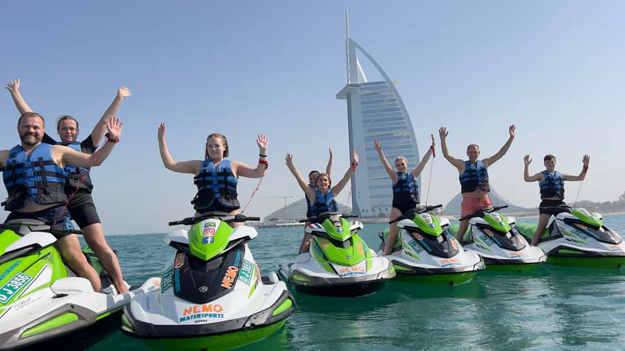 Dubai: Jet Ski to Atlantis with Videos, Photos and Ice Cream - Atlantis The Palm and the beach pause