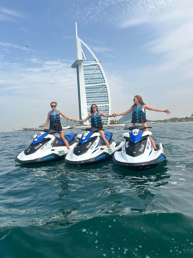 Dubai: Jet Ski Tour of Burj Al Arab with Photos - Riding toward Burj Al Arab