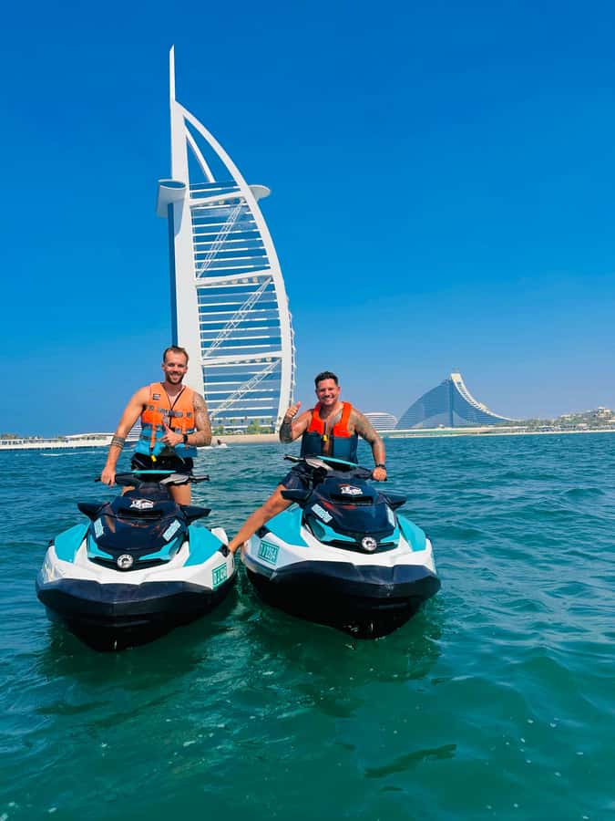 Dubai jet ski: visit the Burj al Arab and Atlantis with photos and videos - The 45-minute route and Burj Khalifa views