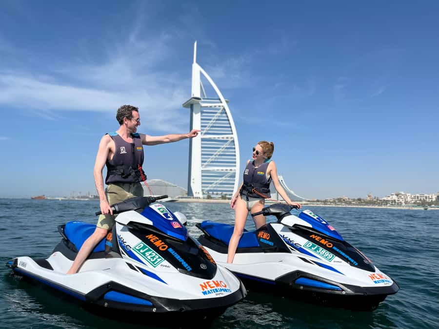 Dubai: Jetski to Burj Arab-Atlantis w Pic, Video & Icecream - Passing Jumeirah Beach Hotel
