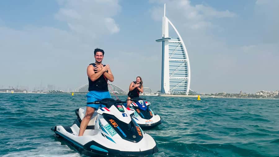 Dubai: Jetski to Burj Arab-Atlantis w Pic, Video & Icecream - A 30-minute ride with enough variety
