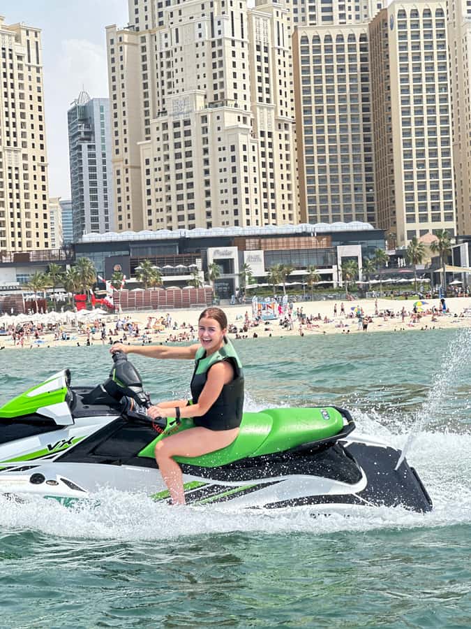 Dubai: Jetski Tour to Dubai Eye, JBR, Palm & Burj Al Arab - Palm Jumeirah and Atlantis from the sea