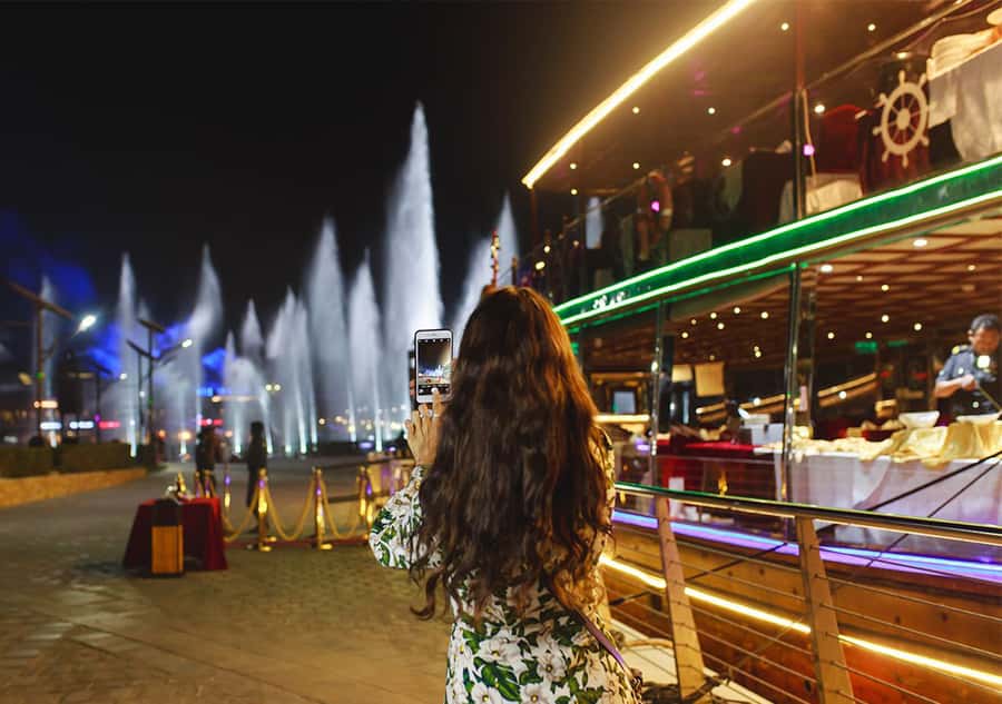 Dubai: Luxury Canal Dinner Cruise with Optional Transfers - Boarding at Al Faris Floating Restaurant