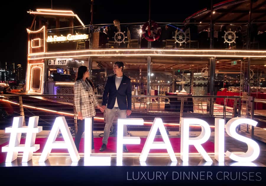 Dubai: Luxury Canal Dinner Cruise with Optional Transfers - Following the canal from Festival City