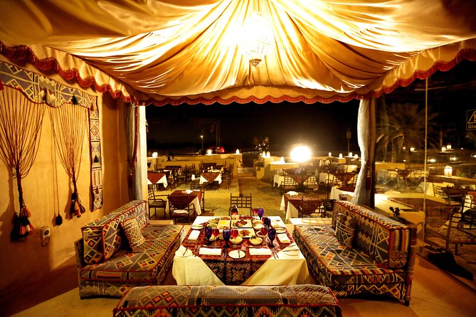 Dubai: Luxury Desert Fortress Dinner, Camel Ride & Live Shows - What dinner really means here