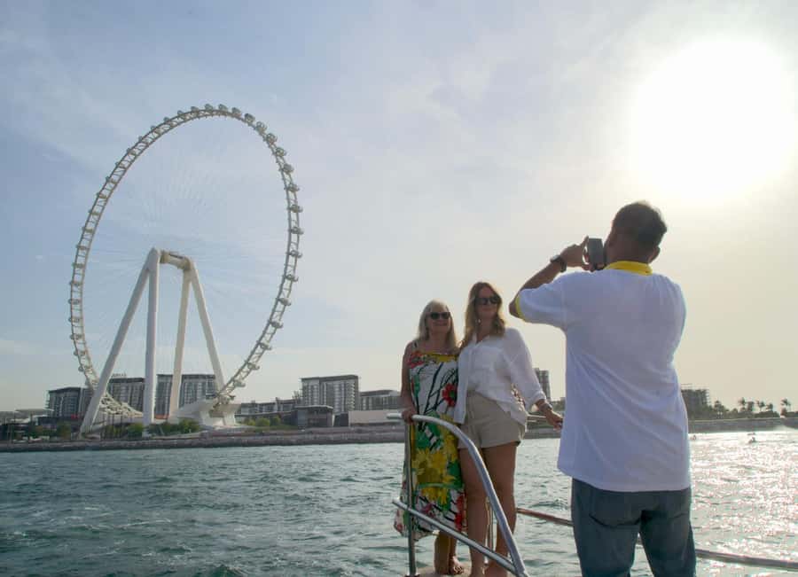 Dubai: Luxury Sunset Yacht Tour with Snacks and Drinks - Dubai Harbour and the first views of Palm Jumeirah