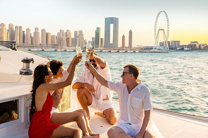 Dubai Marina 2 Hour Sunset Yacht Tour with Alcoholic Drinks - Burj Al Arab is a landmark, not always a close pass