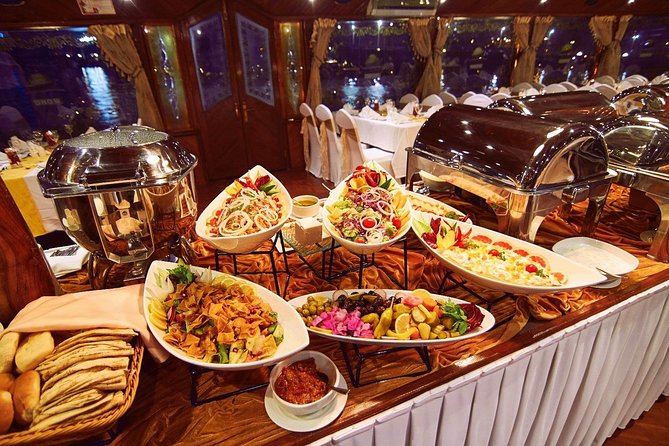 Dubai Marina Dhow Cruise Including Pick Up & DROP OFF SHARING - Entertainment on a moving boat