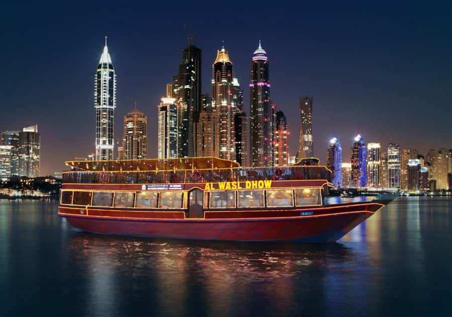 Dubai Marina Dinner Cruise with Live Entertainment(Al Wasl) - The first view of Dubai Marina from the water