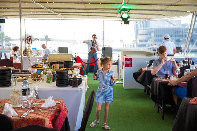 Dubai Marina Dinner Cruise with Live Music & Open Bar - JBR, the beach, and the return route
