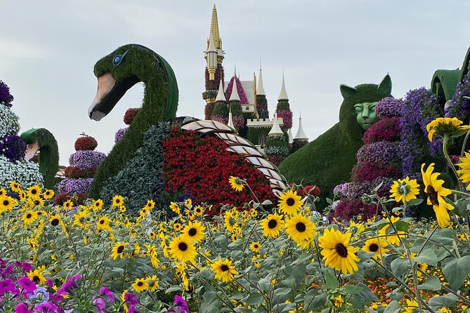 Dubai Miracle Garden Admission Ticket with Hotel Transfer - Heat, shade, seating, and comfort