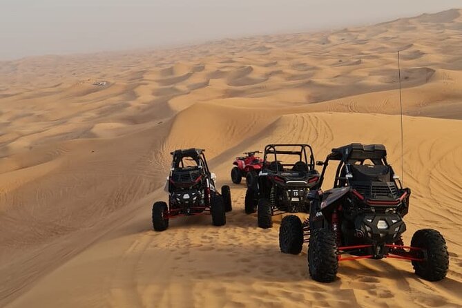 Dubai Morning Buggy Dunes Safari with Sandboarding & Camel Ride - Pickup from Dubai hotels and Port Rashid