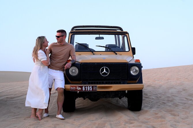 Dubai: Morning Safari by Vintage G Class & Al Marmoom Experience - The camel caravan and desert photo stop