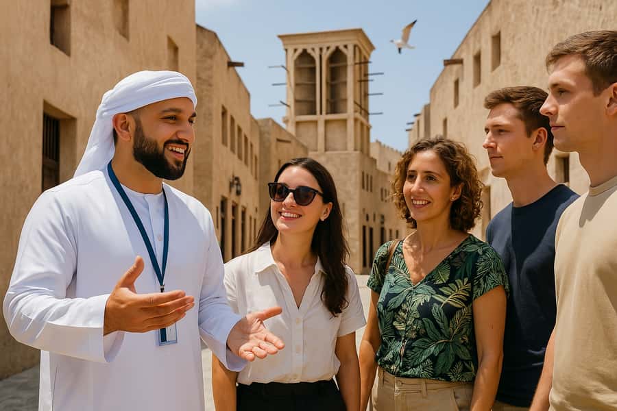 Dubai: Old Town Walking Tour with Abra Cruise & Street Food - Al Fahidi’s lanes, wind towers, and old wall