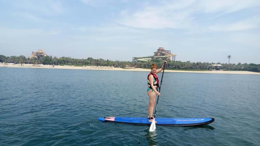 Dubai: Palm Jumeirah Paddle Boarding Tour - The first lesson: standing, steering, and settling in