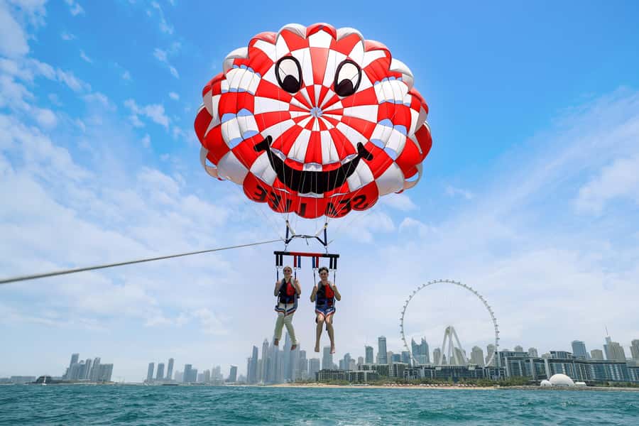 Dubai: Palm View and JBR View Parasailing Experience - Weather can change the view or cancel the flight