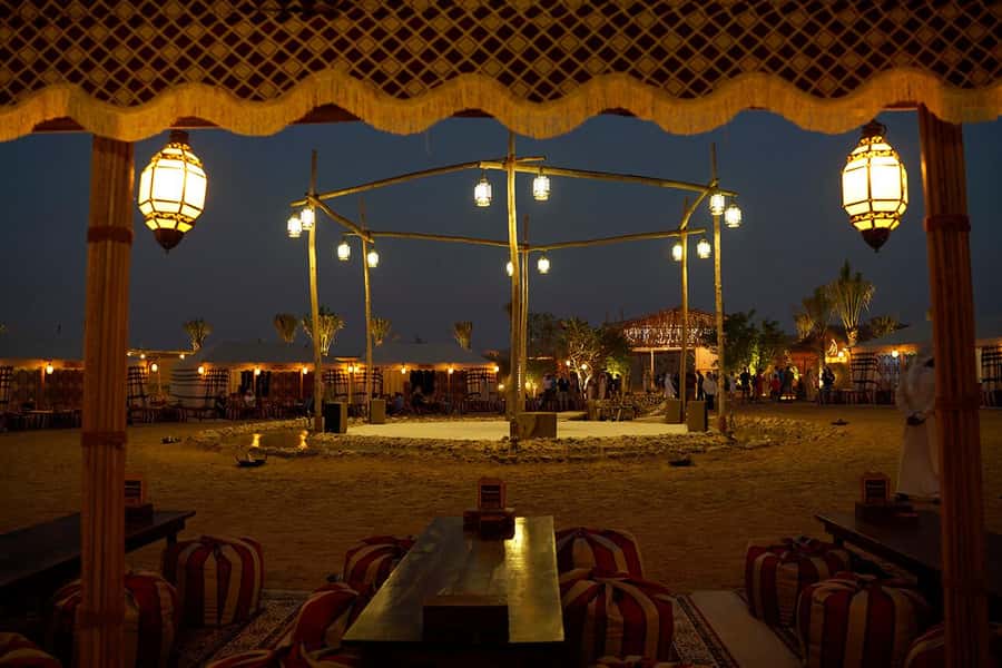 Dubai: Premium Safari, Camel Ride & Al Khayma Camp 3-Buffets - Fire, horses, camels, and Yola dancing