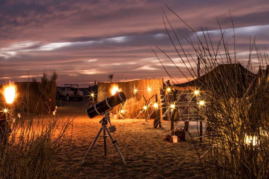 Dubai: Private Night Safari & Astronomy with 3-Course Dinner - The vintage Land Rover ride inside the reserve