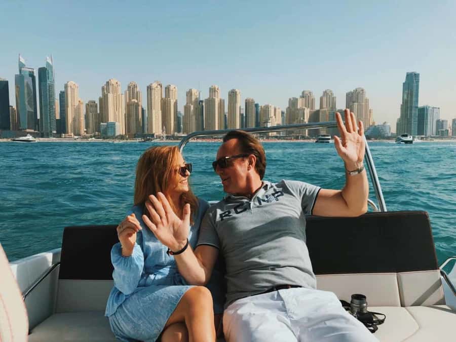 Dubai: Private Sea Escape Cruise - Swim, Tan & Sightsee - Burj Al Arab and the swimming stop