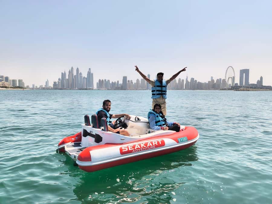 Dubai: Private Self-Drive SeaKart Jet Ski Boat Tour - The Palm Jumeirah and its open-water views