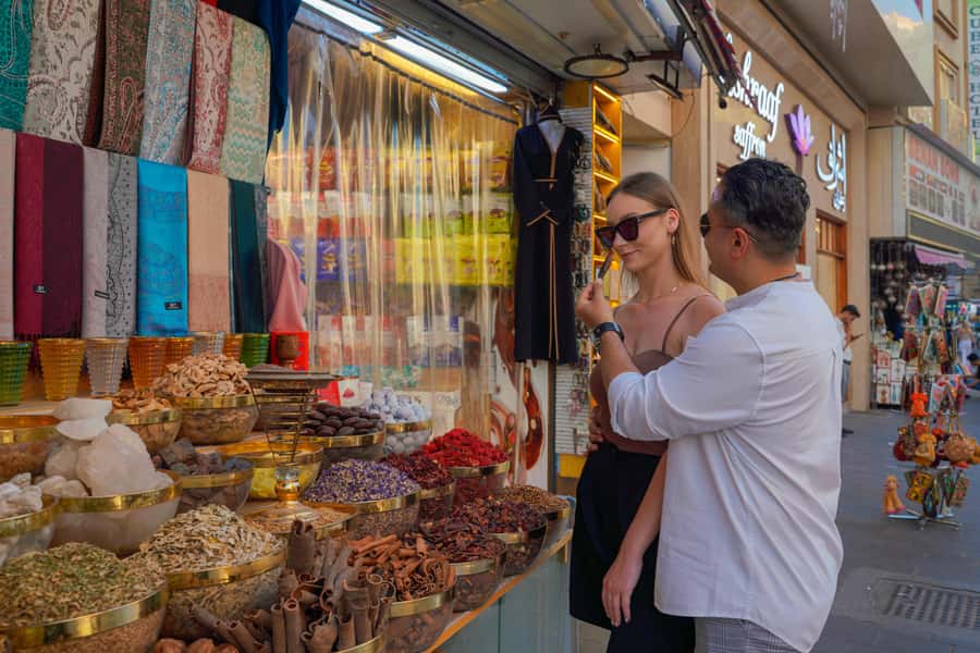 Dubai Private Top Attractions, Premium Vehicle & Street Food - Arabic coffee and street food at Al Khayma Heritage House