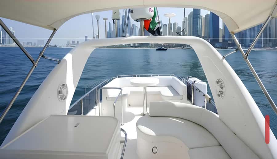 Dubai: Private Yacht Tour Experience with Soft Drinks - Onboard comfort, drinks, and your own soundtrack