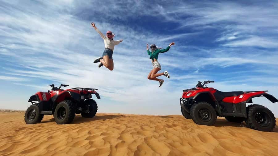 Dubai: Quad & ATV Bike, Red Dune Desert and Safari Adventure - The one-hour quad-bike ride across Lahbab