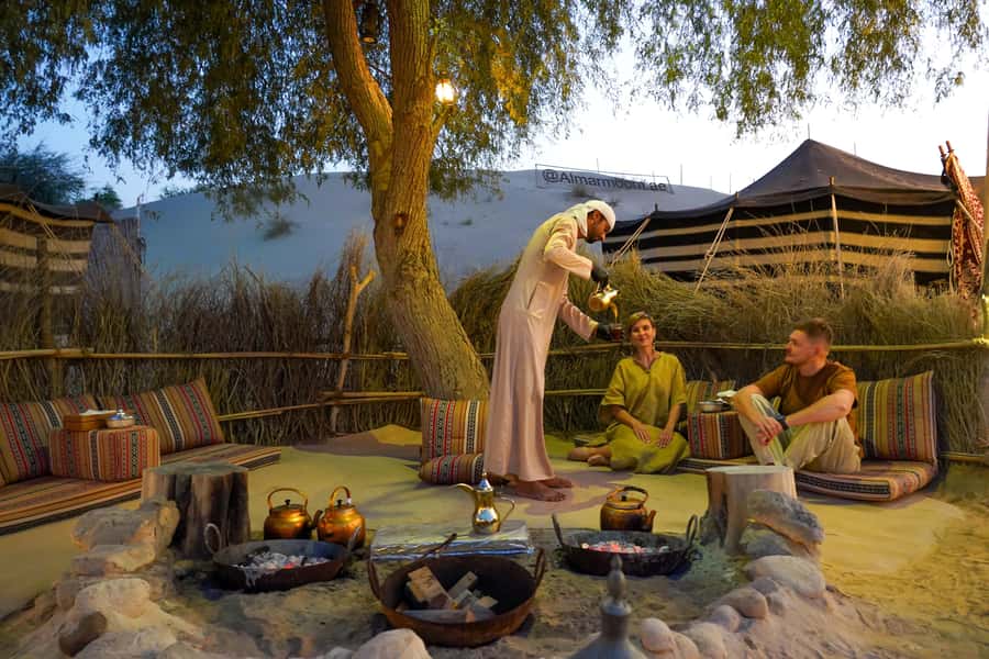 Dubai: Quad Bike Safari, Camels & Al Khayma Camp BBQ Dinner - BBQ dinner and Arabian dishes