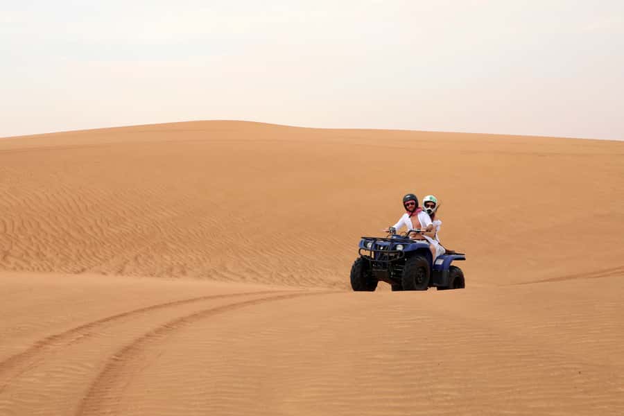Dubai: Red Dunes Quad Bike with Sandboarding, Camels and BBQ - BBQ dinner with plenty of choice