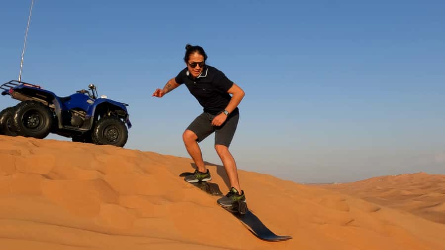 Dubai: Sandboarding, Camel Ride and Red Dune Bashing - Optional quad biking and the important safety warning