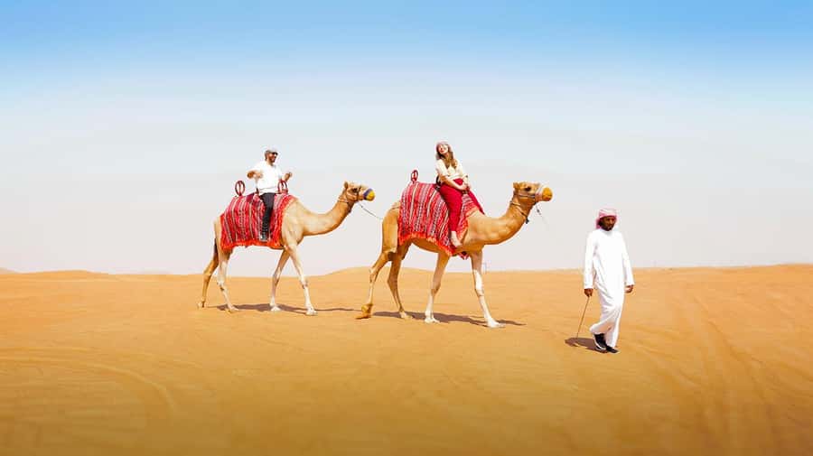 Dubai: Sandboarding, Camel Ride and Red Dune Bashing - 4x4 dune bashing on steep red sand