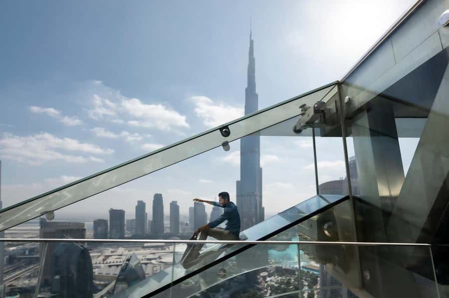 Dubai: Sky Views Observatory Ticket with Optional Extras - Reaching the glass floor at 720 feet
