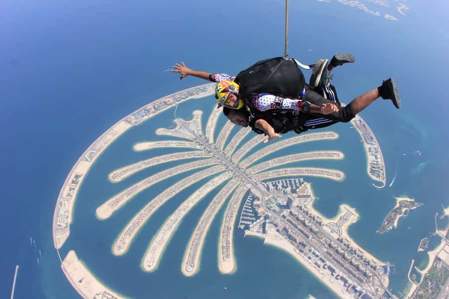 Dubai: Skydive at The Palm with Photos, Video & Yacht Tour - The 20-minute aircraft climb to 13,000 feet