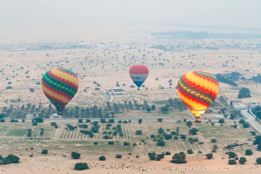 Dubai: Sunrise Balloon Flight with Camel Ride & Breakfast - The short camel ride and falcon photographs