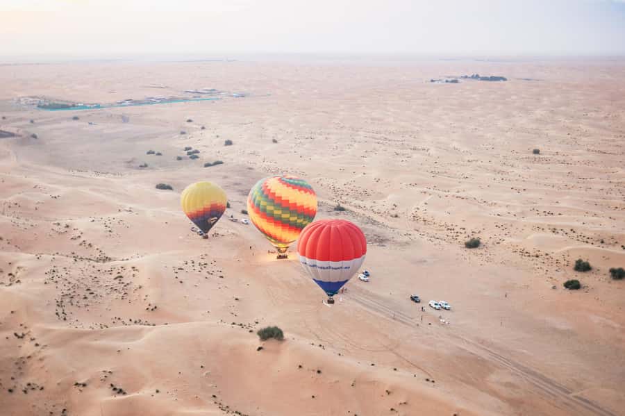 Dubai: Sunrise Hot Air Balloon Tour Over the Desert - Coffee, safety, and the Sindbad Gulf Balloons base