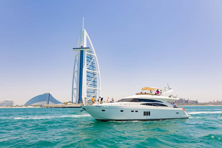 Dubai: The Luxury Yacht Tour with Live BBQ Option - Bluewaters Island and the Palm Jumeirah