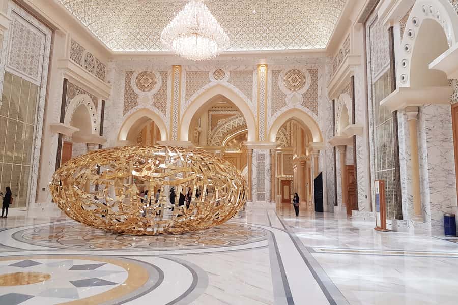 Dubai to Abu Dhabi Private Tour: Grand Mosque & Royal Palace - Along the Corniche and past Emirates Palace