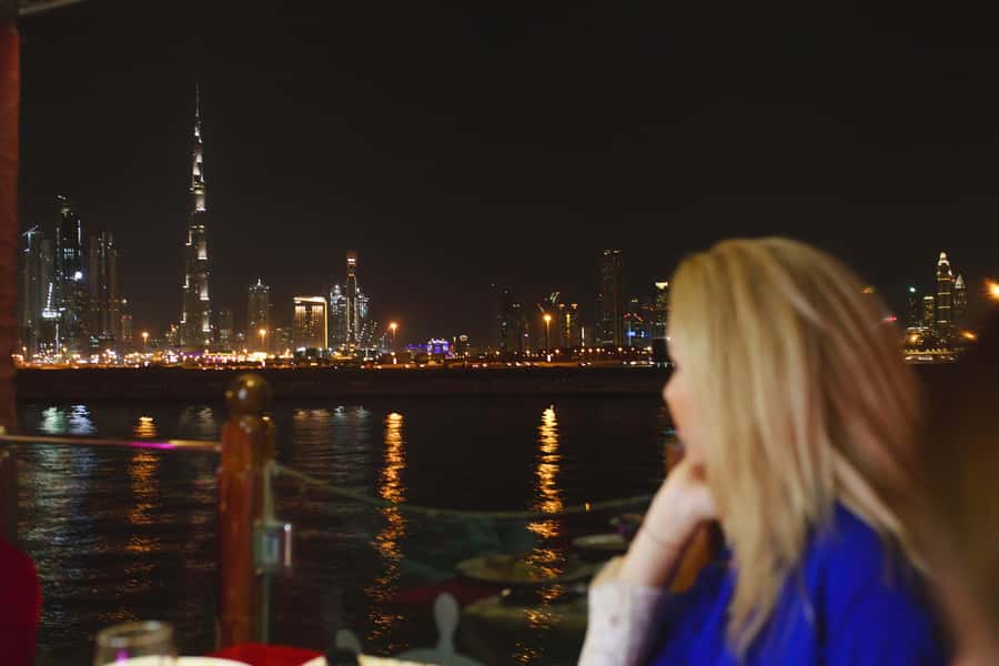 Dubai: Water Canal Cruise and La Perle Show with Dinner - Walking from the boat to La Perle