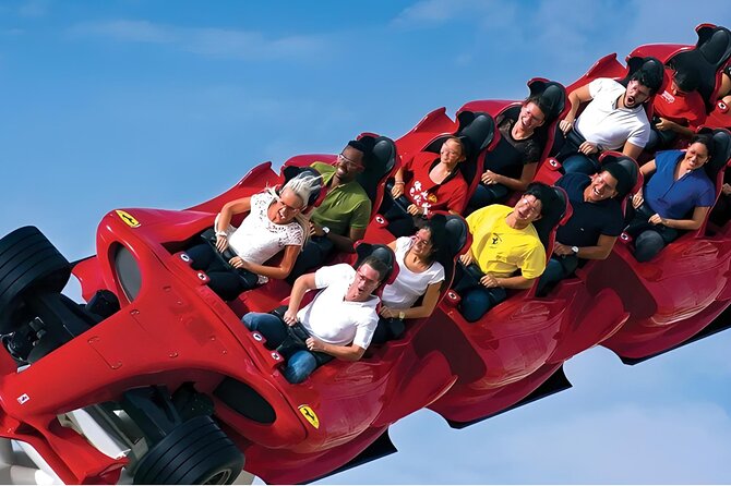 Entrance ticket to Ferrari World Abu Dhabi theme park - Cars, factory tours, and a flight over Italy