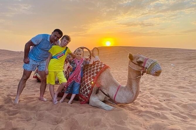 Evening Desert Safari & BBQ With Live Shows,Camel Ride,Falcon pic - From Dubai hotels to the red dunes of Lahbab