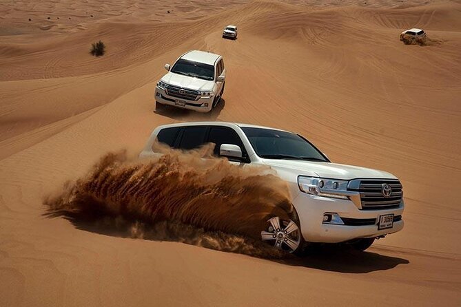 Evening Desert Safari & BBQ With Live Shows,Camel Ride,Falcon pic - Sandboarding adds a simple burst of fun