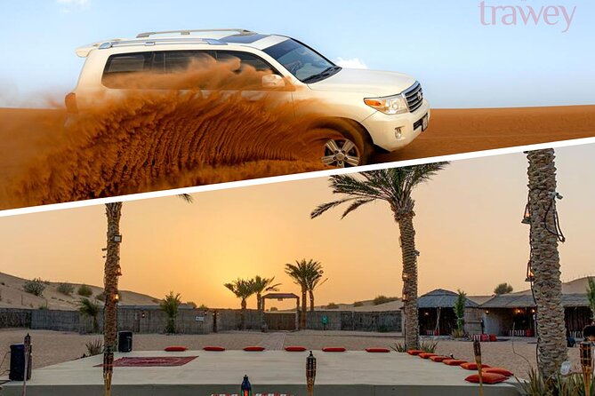 Evening Desert Safari in Dubai, Sandboard & BBQ Dinner - Dune bashing across the high red sand