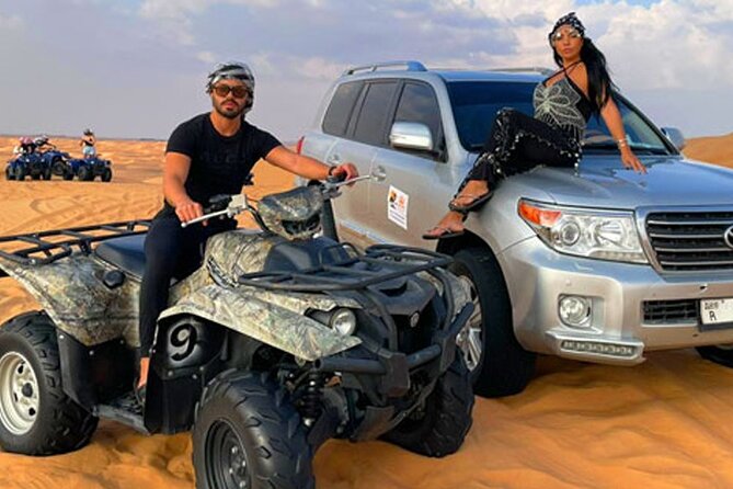 Evening desert safari with camel ride and BBQ dinner - Hotel pickup and the drive to Lahbab