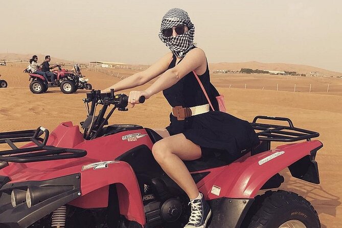 Exciting Morning Desert Safari & Thrilling Quad Bike Ride - A short camel ride for a slower view