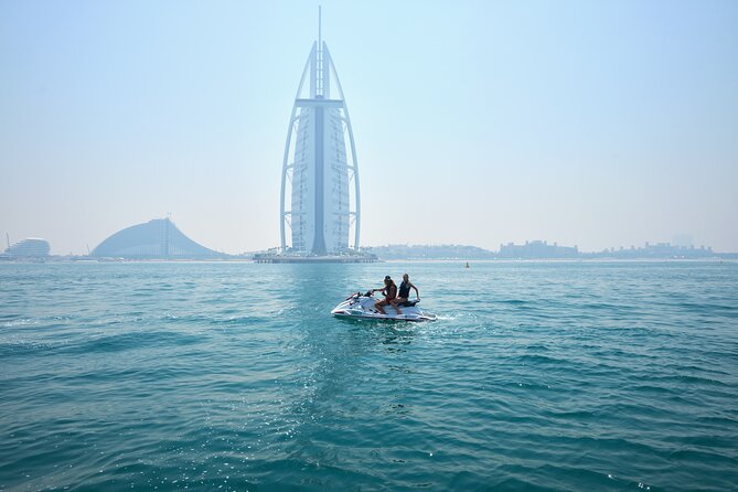 Exclusive 2HR Jet Ski TOUR-JBR & BLUEWATERS-ATLANTIS-BURJ AL ARAB - Burj Al Arab and the Dubai skyline