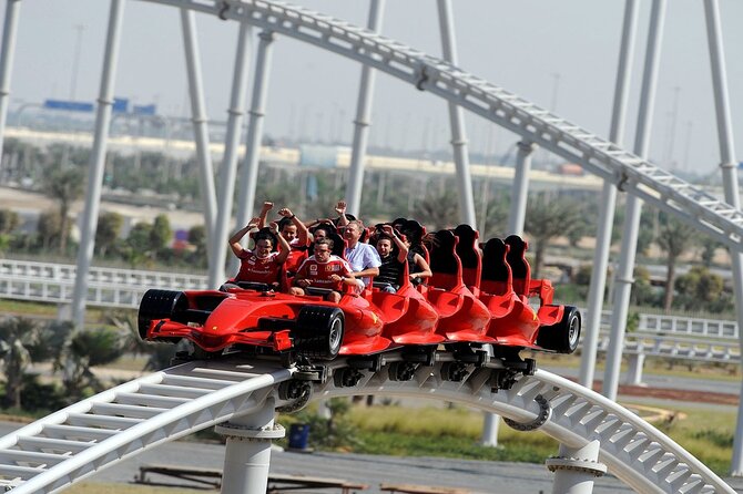 Ferrari world & Warner bros. parks with transfer from Dubai - Two Abu Dhabi parks, one long indoor day
