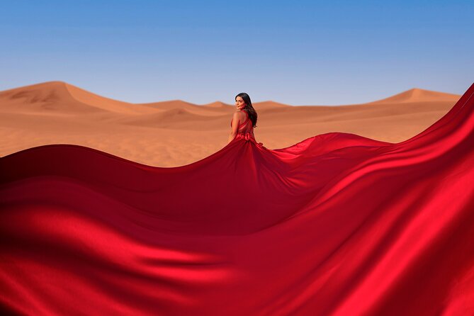 Flying dress photoshoot activity in Dubai - Choosing your dress before you leave the hotel